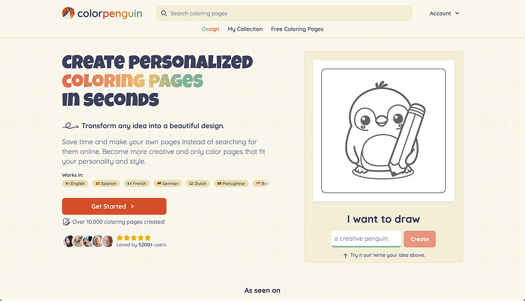 color penguin